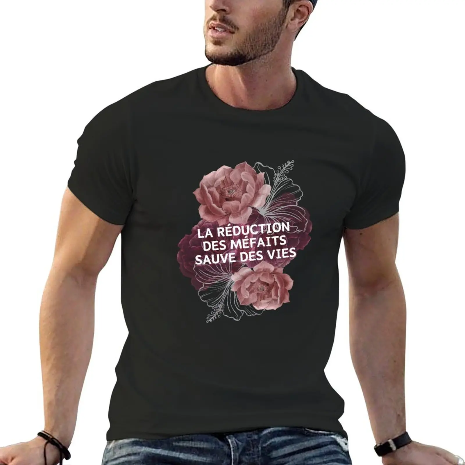 

Harm reduction saves lives, flowers T-Shirt vintage t shirts graphic t shirts mens graphic t-shirts pack