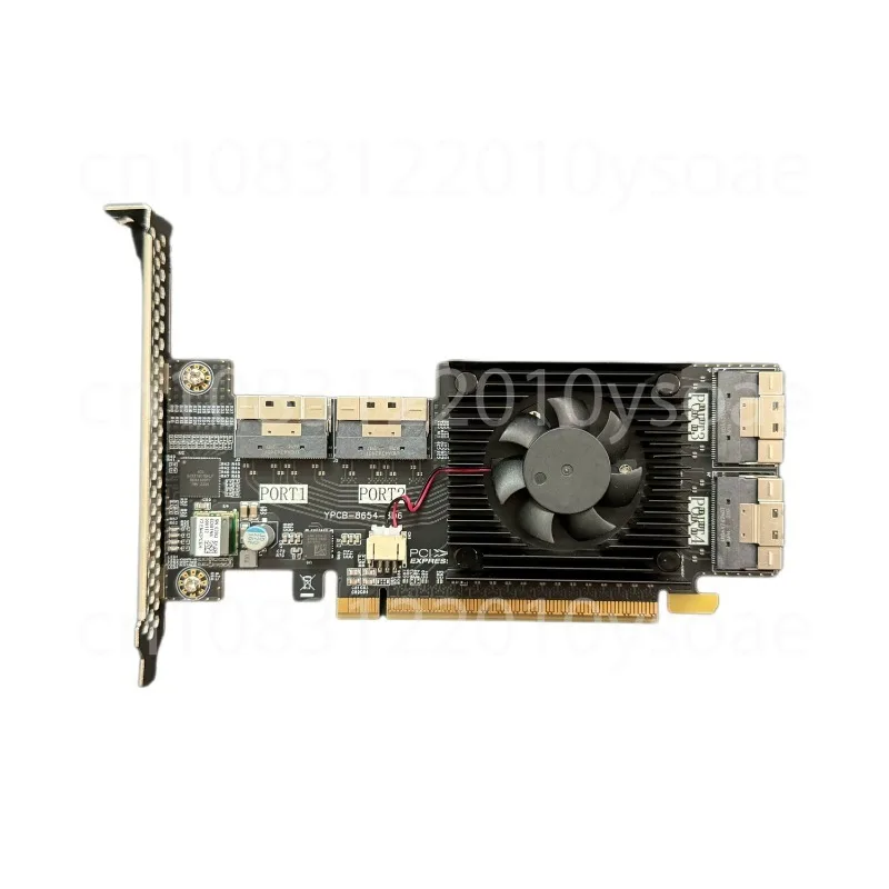 Plx Expansion Card Plx8749 4 SFF8654 X8 Interfaces, Supports 8 Nvme Hard Drives