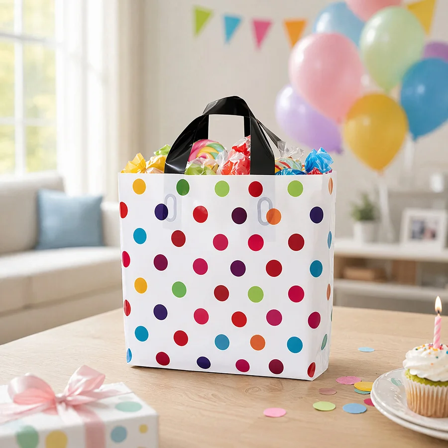 10/20Pcs Polka Dot Gift Bags with Handles for Wedding Birthday Party Favors Christmas New Year Gift Packaging Bag Baby Shower