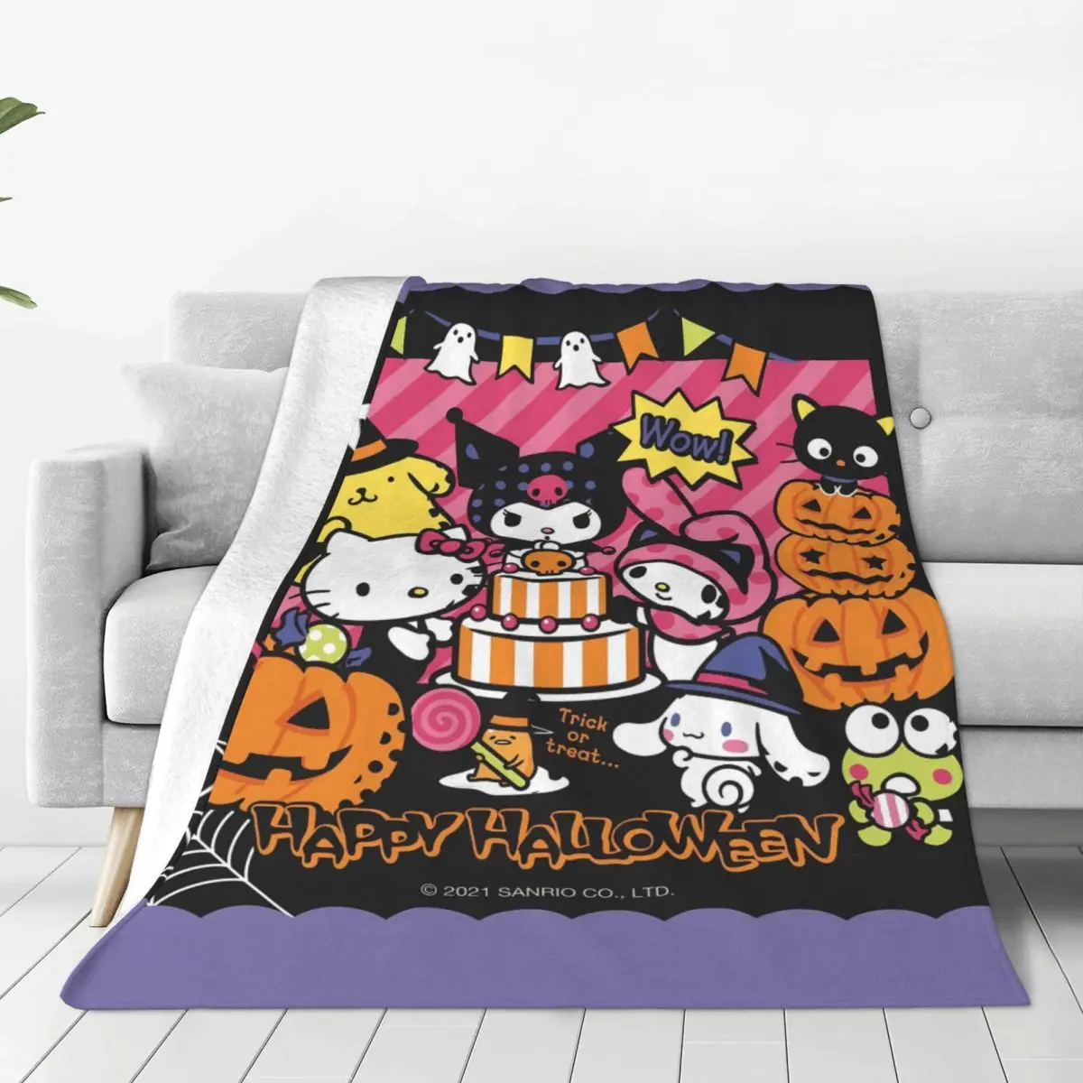 

Halloween Soft Warm Blanket Travel Plush Throw Blanket Funny Bedroom Flannel Bedspread Sofa Bed Cover