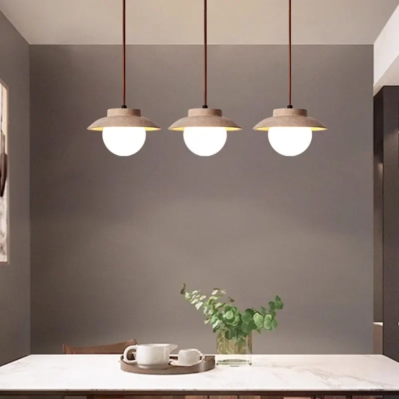 

Natural Cave Travertine Stone Pendant Light for Bedside Bedroom Living Dining Room Nordic Decoration Indoor Pendant Lamp Lustres