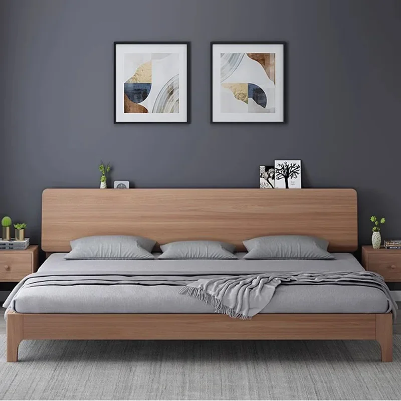 Full Wooden Bed King Size Modern Luxury Double Baby Floor Storage Design Sun Tatami Castle Platform Muebles Salon Furniture