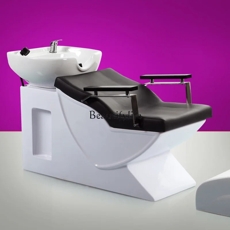 02-Shampoo bed Barber shop punch bed Hair salon special hair bed