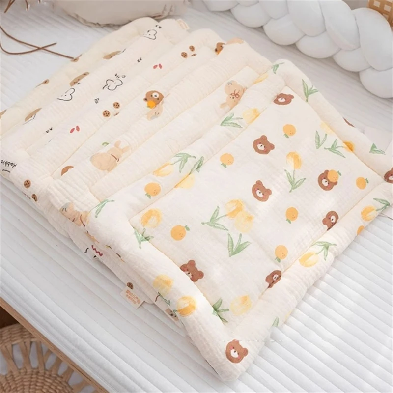 Baby Pillow Breathable Stroller Pillow with Pattern Kid Flat Pillow Travel Pillow for Toddlers Boy Girl 0-12 Month