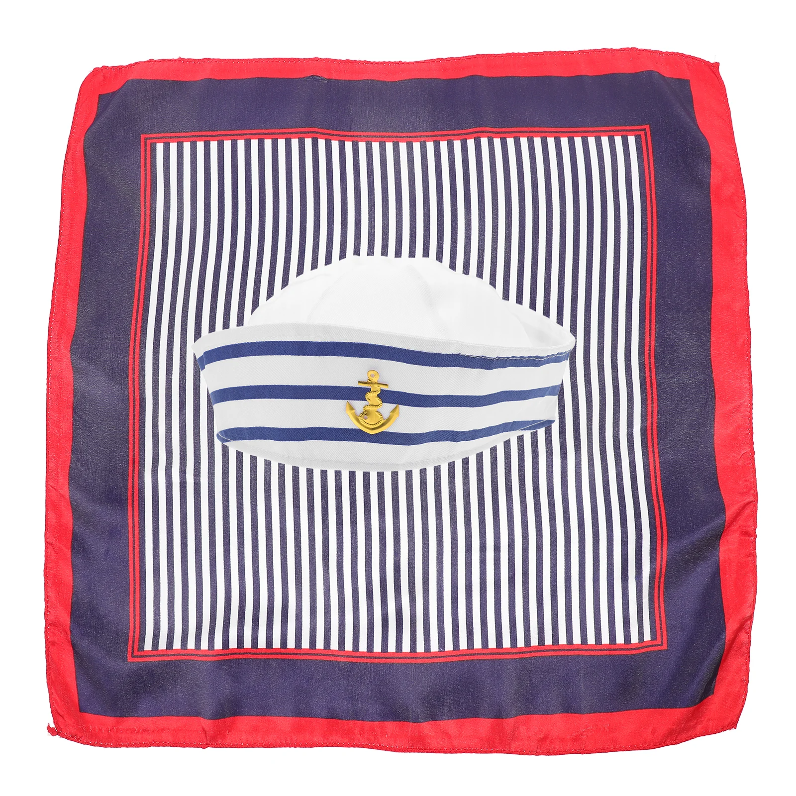 

Captain's Hat Scarf Suit Cosplay Costume Accessories Sailor Hats for Party Square