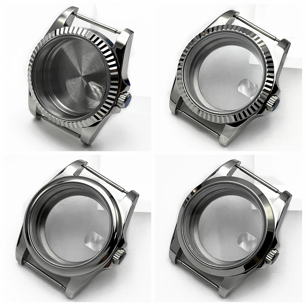 

NH35 36 мм/39 мм серебряный корпус для часов с сапфировым стеклом подходит для NH34 NH35 NH36 ETA2824 PT5000 аксессуары для часов с механизмом