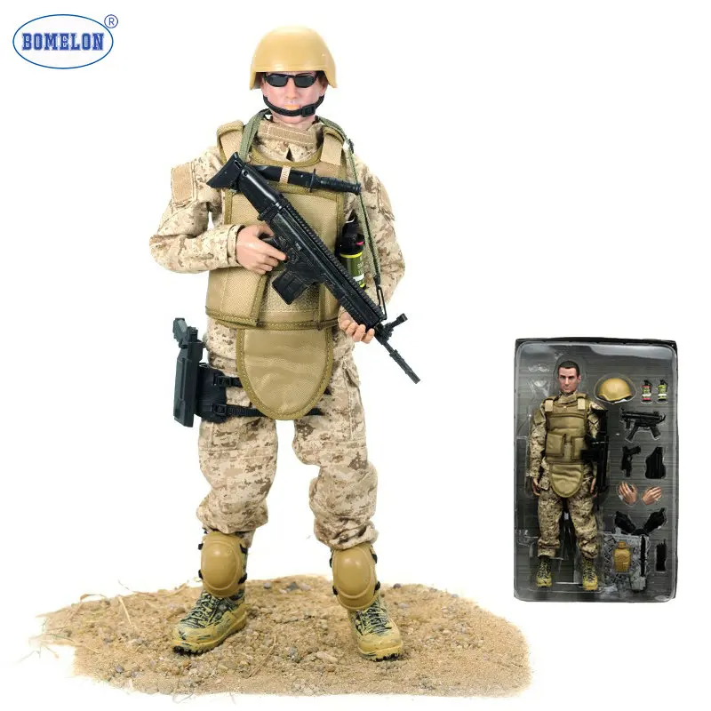 Figurka żołnierza sił specjalnych w skali 1/6 z brońą i sprzętem 30 cm Figurka wojskowa Model Zabawki wojskowe dla chłopców Prezent