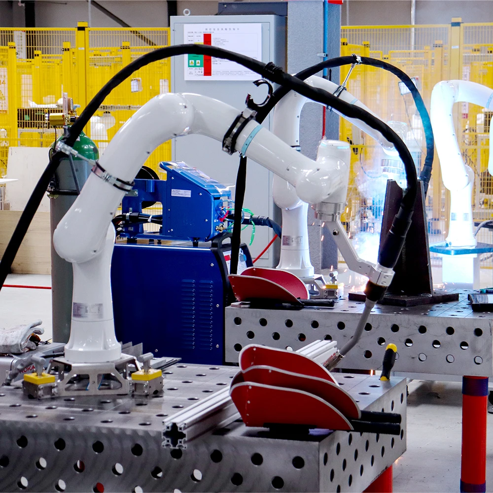 Robot de soldadura libre de programación dedicado de fabricación de marcos de estructura de acero de alta precisión