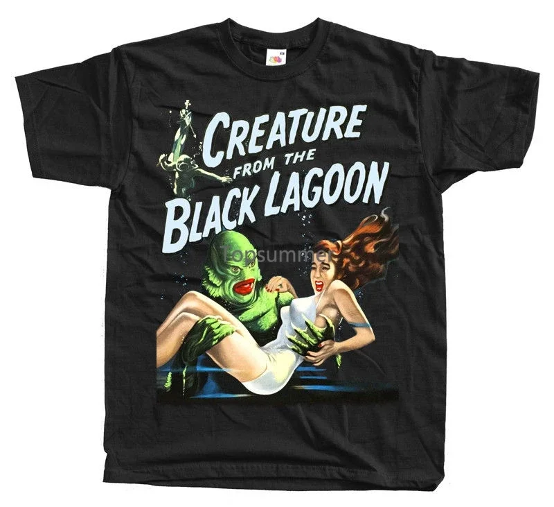 Creature From The Black Lagoon V15 Movie Poster T Shirt Black All Sizes S 4Xl