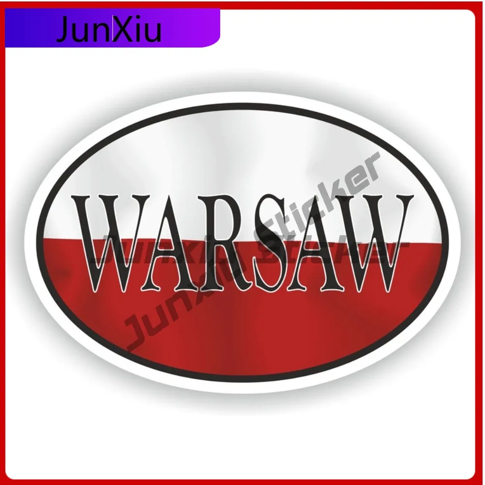 

Warsaw Poland City Country Code Funny Boat Camper Anti UV Exterior Parts Vinyl Decal For Car Truck SUV Window Bumper Laptop