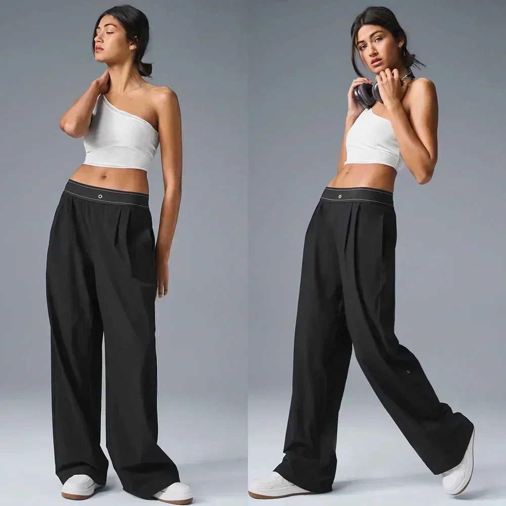 Loose Suit Pants Casual Outdoor Comfortable Suit Pants Suit Up Trouser Sports High Waisted Straight Leg Wide Pants Women's