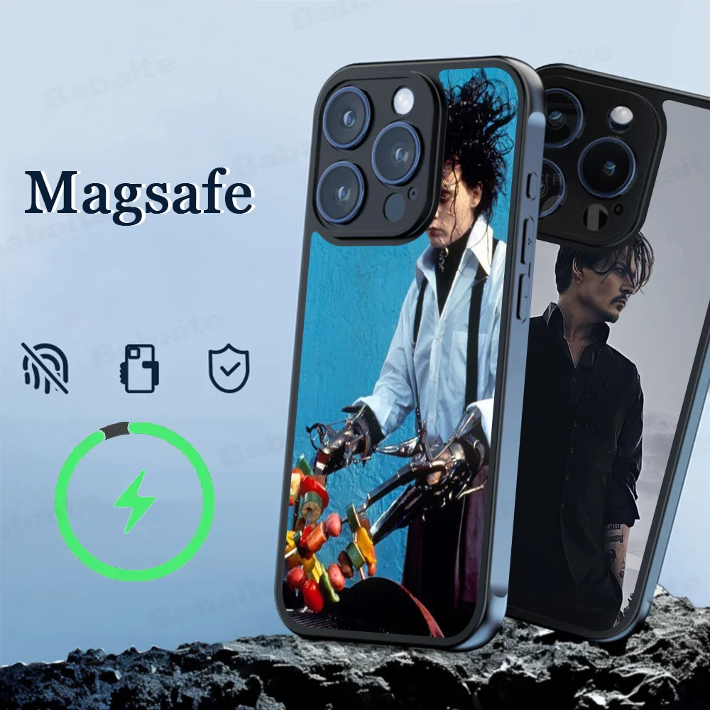 J-Johnny Depp Phone Case Magnetic Case For IPhone 16 14 13 12 11 15 Pro Max Plus For Magsafe Wireless Charge Cover