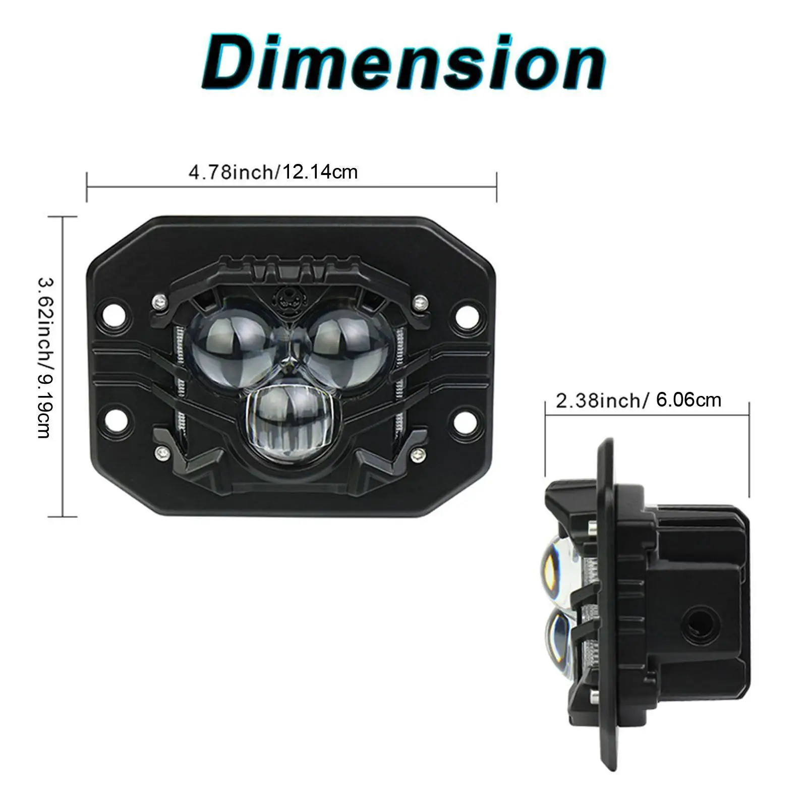 Światło pojazdowe, oświetlenie samochodowe, wodoodporne, oświetlenie dachowe, uniwersalne, 6070K, SUV, UTV, ciężarówka, światło robocze, 3500LM