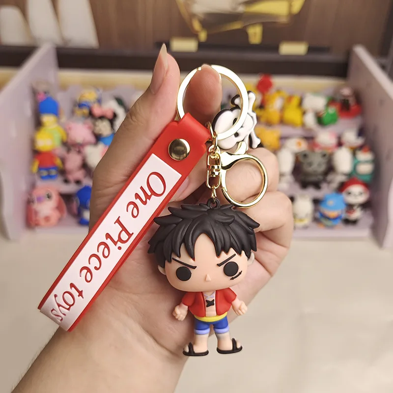 Porte-clés One Piece Luffy Anime Peripharrate, ornements de collection mignons, Kaido Jinbe Roger, meilleur cadeau d'anniversaire pour enfants