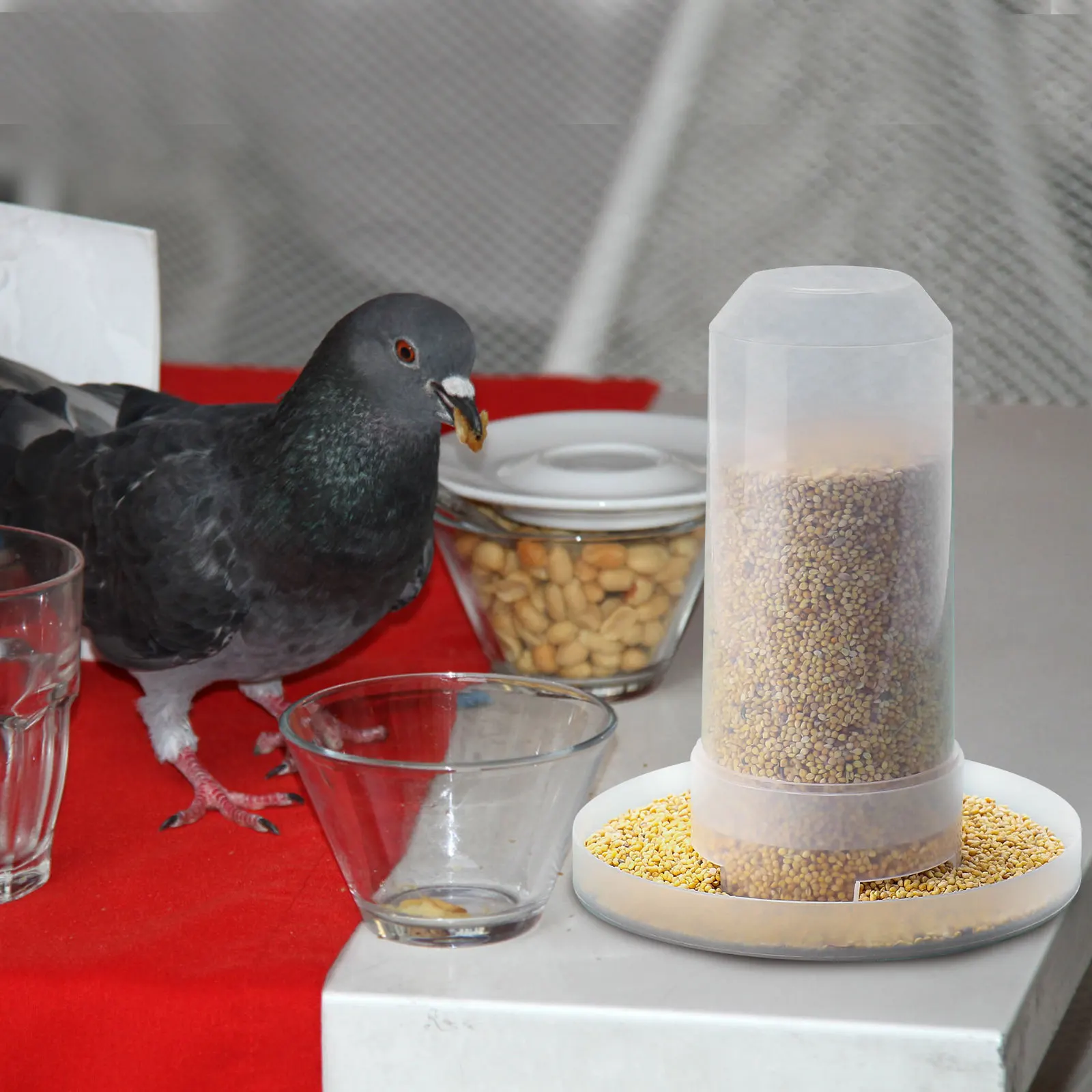 

Automatic Bird Water Container Plastic Cage Feeder Large Capacity Easy Refill Pet Friendly Practical Tool for Cockatiels