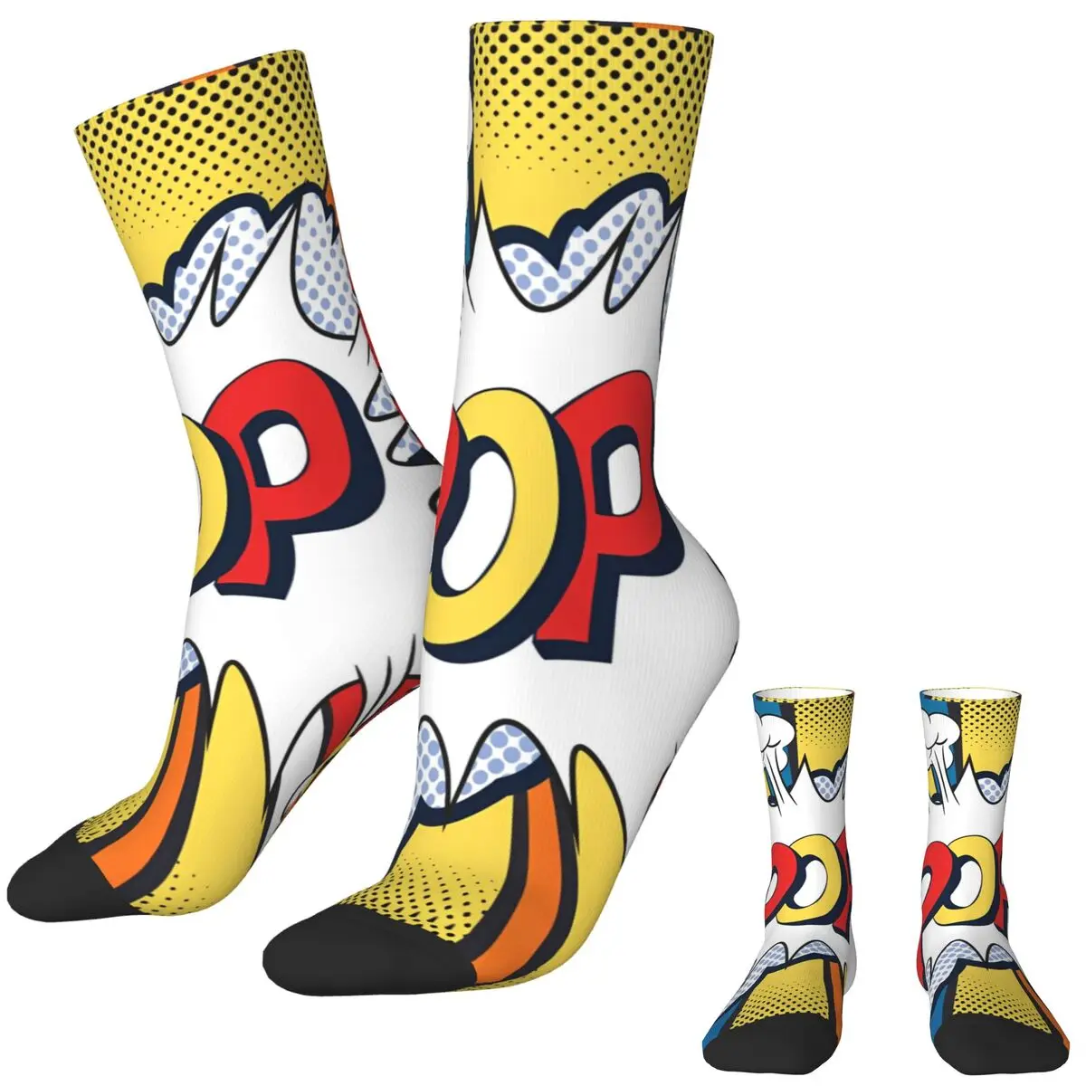 Pop Art Stockings Men Socks High Quality Elegant Socks Winter Outdoor Anti Skid Custom Socks Gift Idea