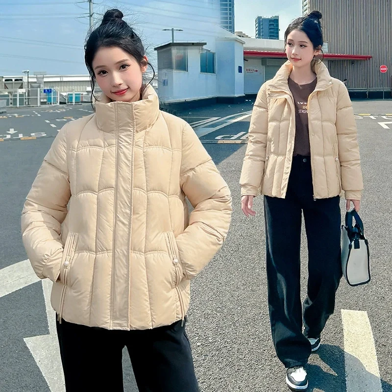 

Fashion Winter Down Jacket Female Loose Thicken Warm Parka Women Casual Stand Collar Bread Coat Cotton Jackets Casaco Feminino