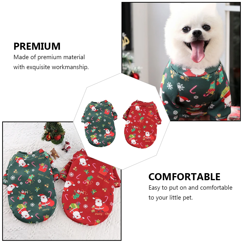 

2 Pcs Clothes for Pets Outfits Dog Costume Accessory Puppy Holiday Polyester Apparel Vacation Dogs
