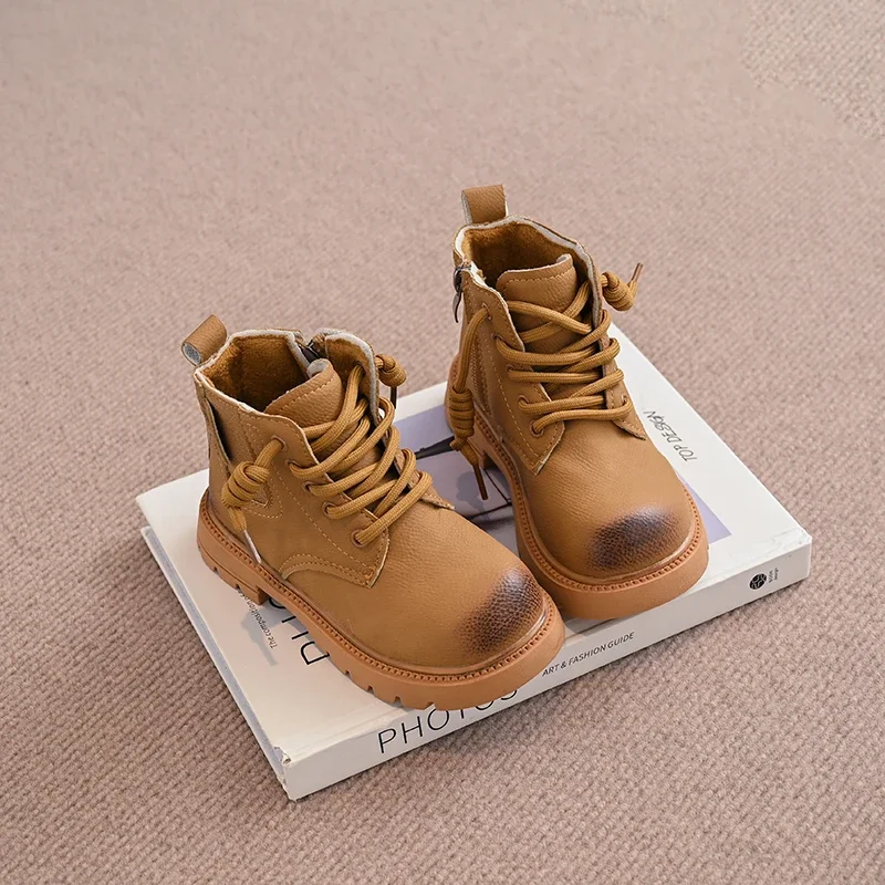 

2026 Winter New Fashionable Children's Boots Warm, Waterproof, Anti Slip, Wear Resistant Outdoor Leisure Children's Boots