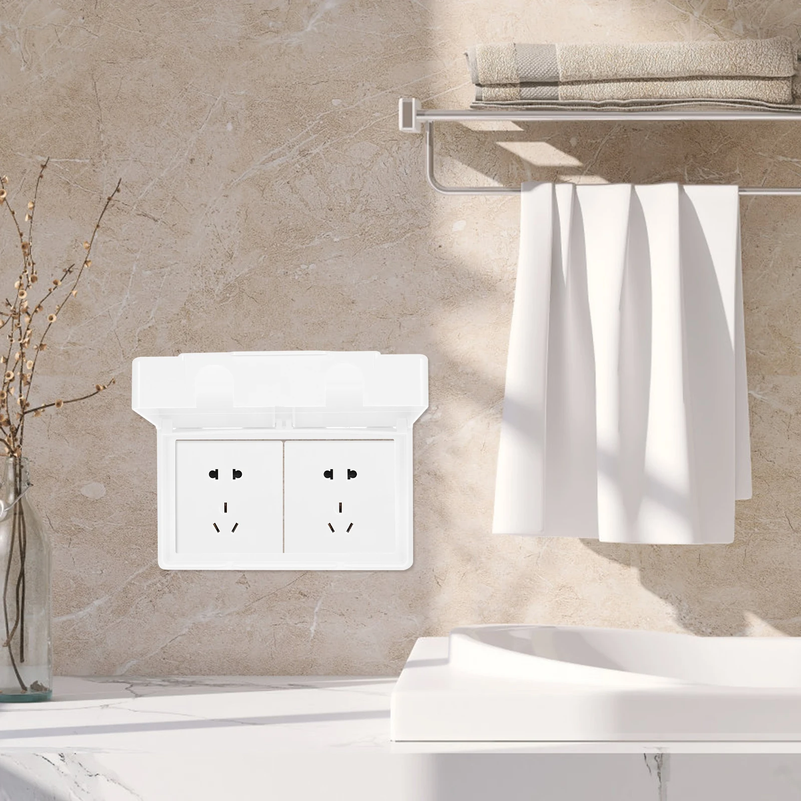 

Adhesive Outdoor Electrical Box Cover Weatherproof Outlet Protector Ideal for Multiple Appliances Easy to Use Outlet Cover