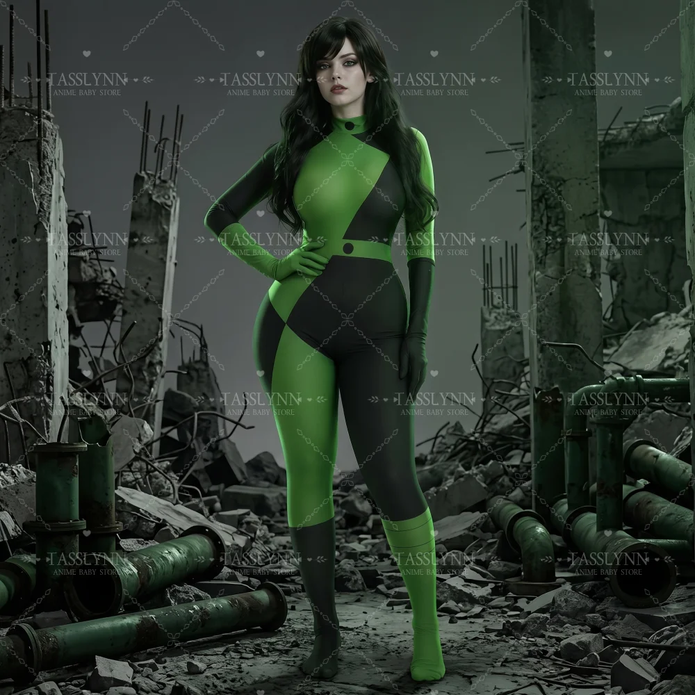 Shego Kim Cosplay Costume for Halloween Party & Comic Con Shego Bodysuit for Adult Halloween Party Shego Bodysuit