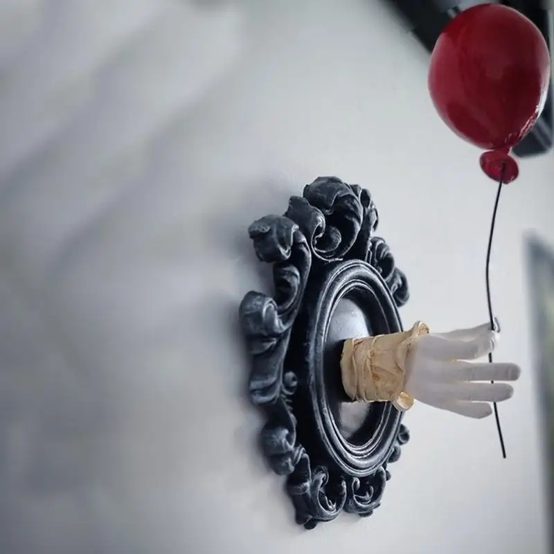 Nowa, ciemna, żywiczna dekoracja ścienna w kształcie ducha, kreatywna amerykańska ozdoba do zawieszenia, idealna do dekoracji na Halloween i Boże Narodzenie.