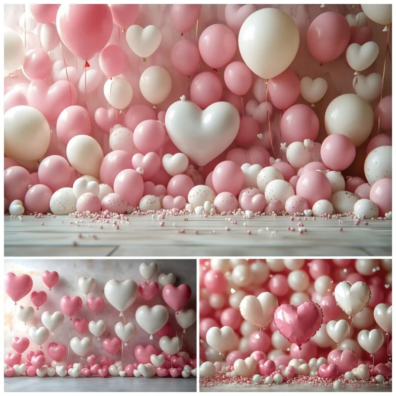 

Valentine's Day Party Backdrops Photography Balloons Baby Shower Birthday Background Photo Photographic Photocall Studio Shoots