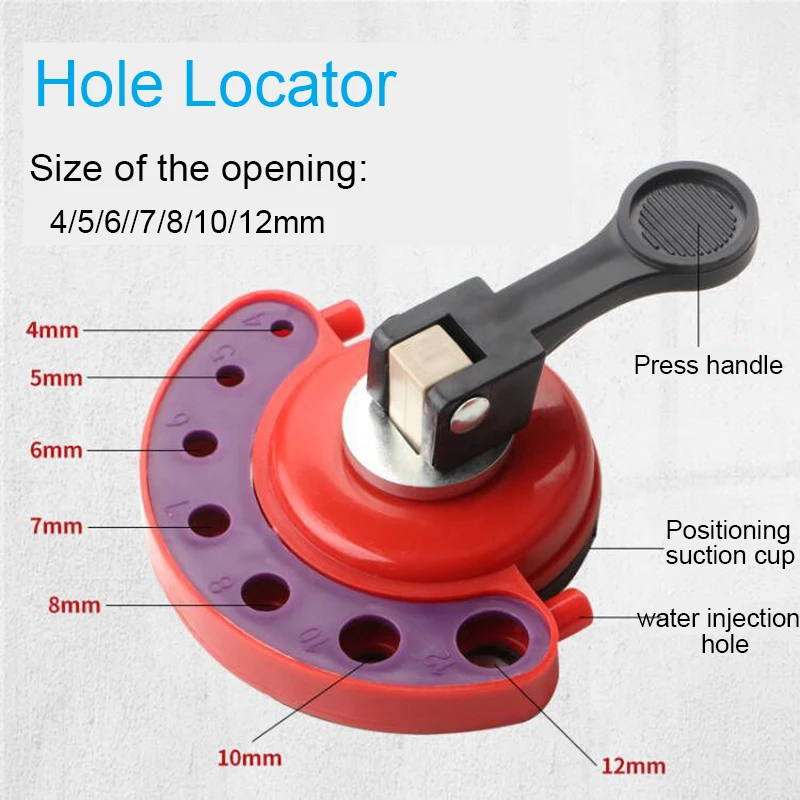 

1PCS 4-12mm Adjustable Diamond Drill Bit Tile Glass Hole Saw Core Bit Guide With Vacuum Base Sucker Tile Glass openings