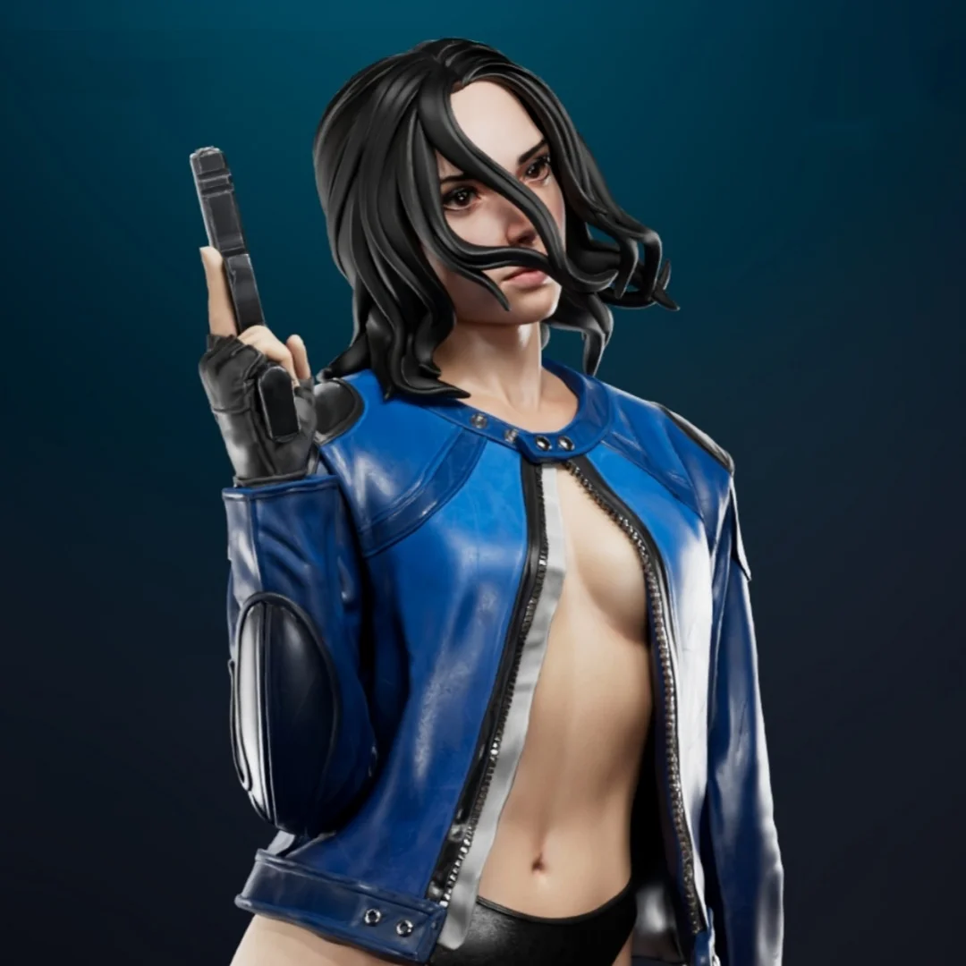 Resin Model Figure, 1/24 Scale Urban Female Assassin, GK, Unassembled and Unpainted Kit, 3D DIY Toy