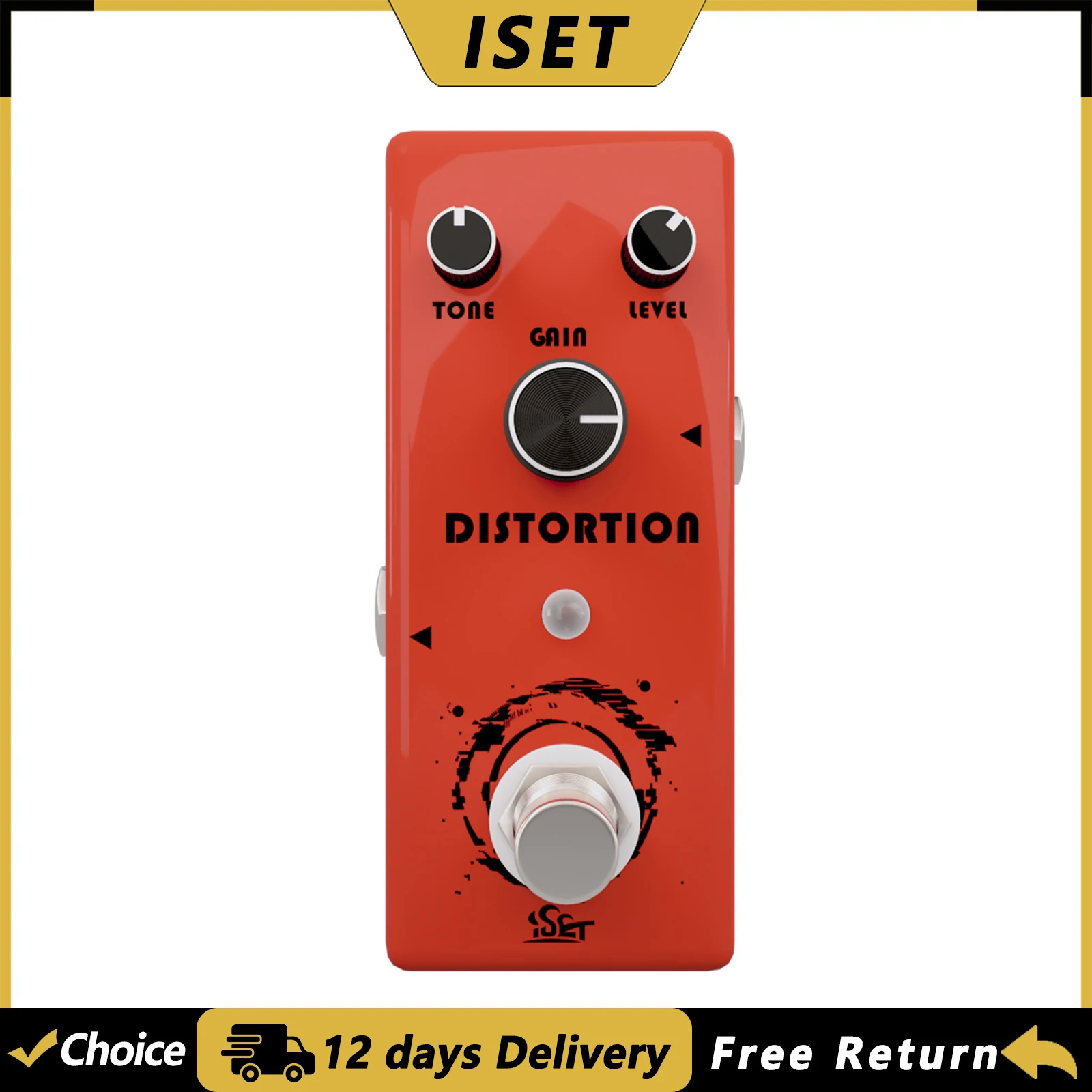 

ISET PD-9 Overdrive гитарная педаль эффектов портативная педаль из сплава для электрогитары True Bypass гитарные детали и аксессуары