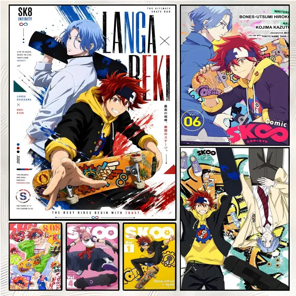 Manga Street Sports SK8 The Infinity Painting Calligraphy Canvas Wall Art Mural Living Room Canvas Decor Gifts