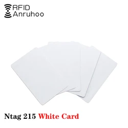 5/10pcs smart chip NFC ntag215 white card RFID tag ultra-thin waterproof blank card 13.56mhz badge token ultra-light coin key