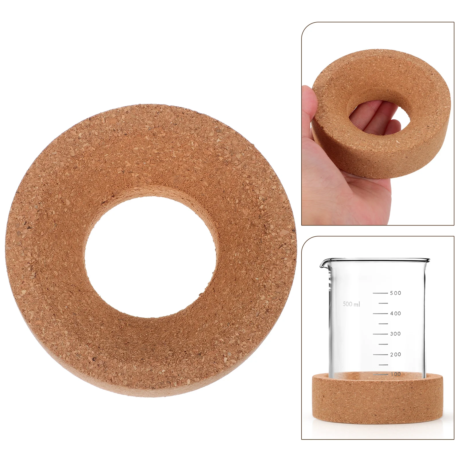 Cork Flask Holder Laboratory Base Stand for Round Bottom Ring High Temperature Resistance