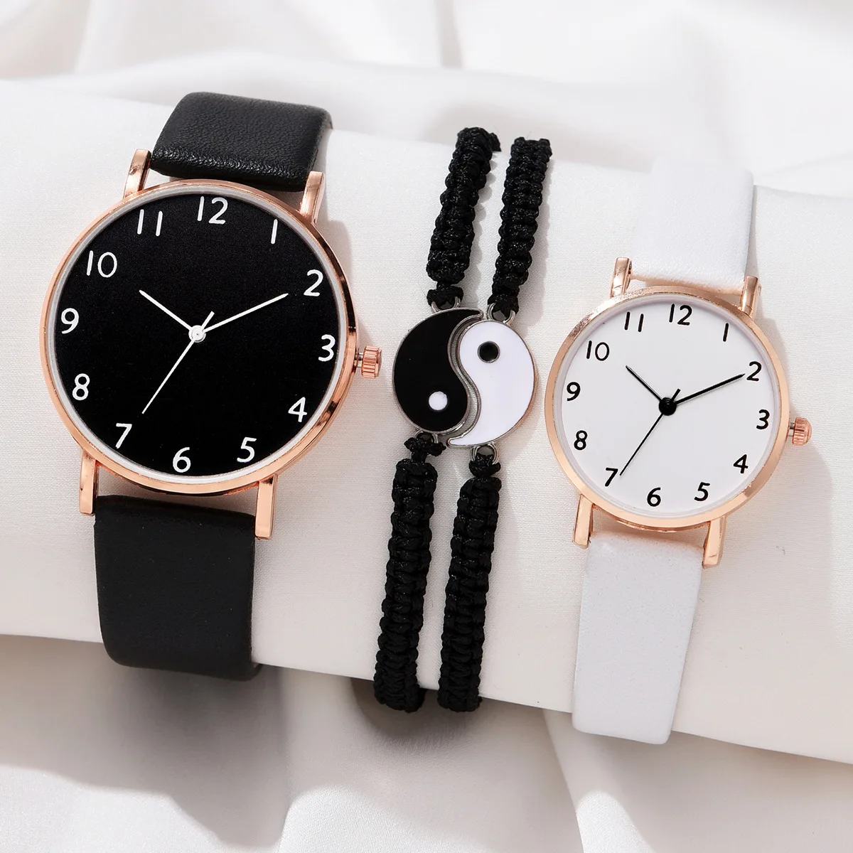 2025 New Watch Set Women Fashion Casual Leather Belt Watches Simple Ladies Round Dial Quartz Wristwatches Reloj Mujer No Box