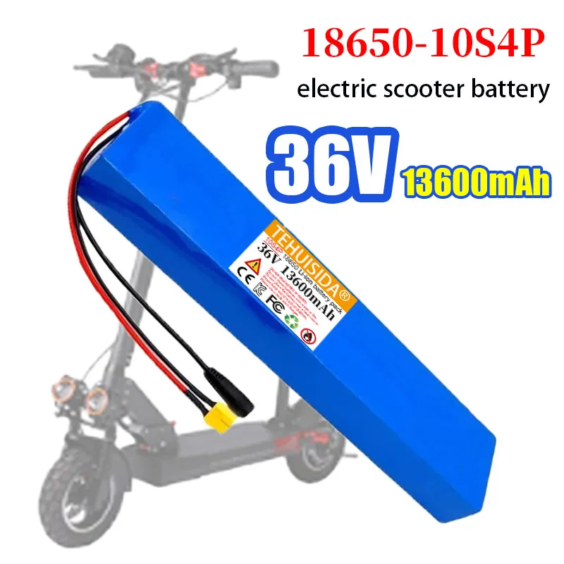 

10S4P 36V 13600mAh Electric Scooter Lithium Battery 18650 battery pack 36V for 750W-1000W Electric Scooter Battery with BMS