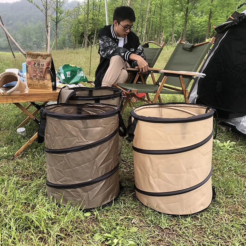 Outdoor Portable Camping Folding Trash Can Camping Trash Can Gardening Garden Garbage Bag Garden Fallen Leaves Bucket