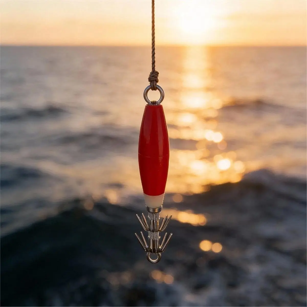 PROMOTION~ 10 Pcs Glow Squid Jigs Kit Maximize Your Night Catch with High-Intensity Luminous Lures, Saltwater-Ready