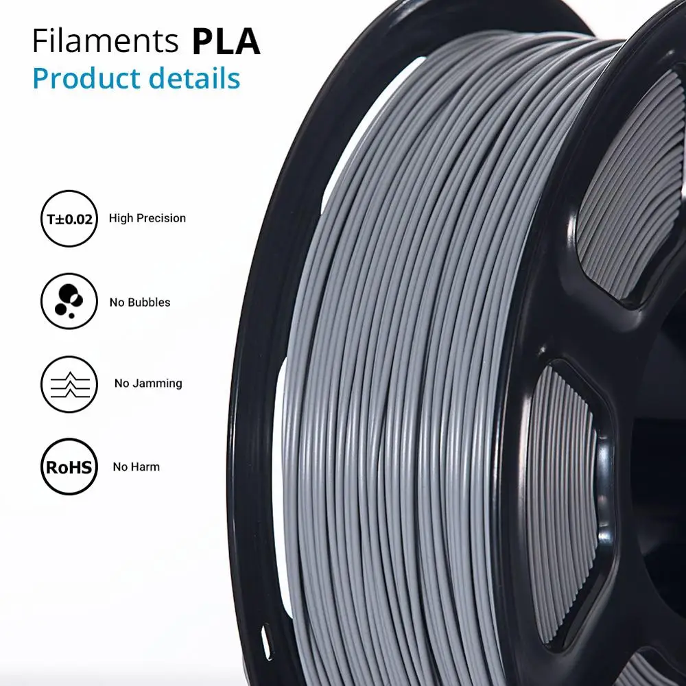 TOPZEAL 3D Printer PLA Filament 2.85mm 1KG/2.2lbs Dimensional Accuracy +/-0.02mm 3D Printing Material for RepRap