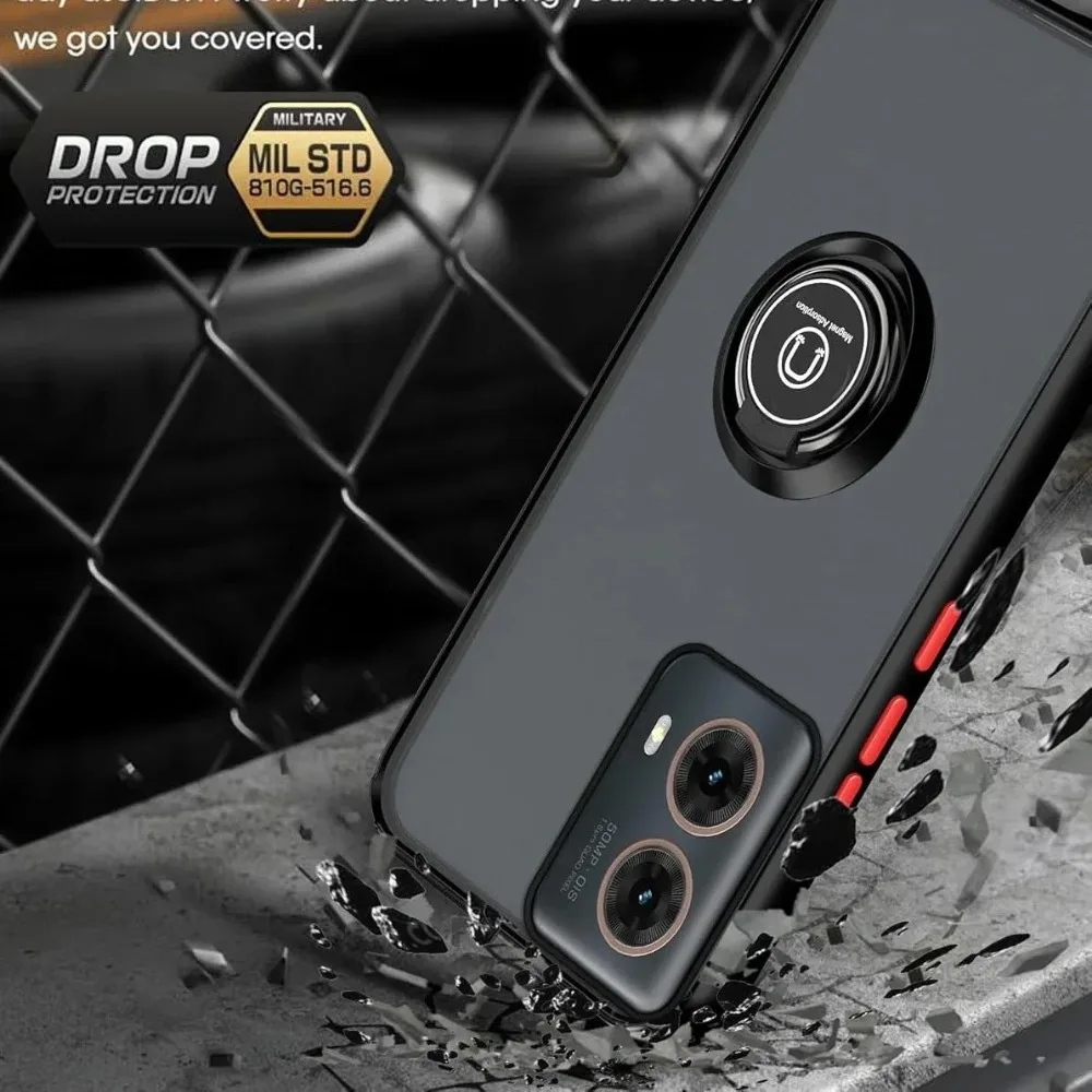 ماتي جراب هاتف لموتورولا موتو G86 G56 G75 G35 G55 G54 G84 G14 G72 G85 G15 G05 G34 G24 E13 G13 5G حلقة حامل غطاء وقائي