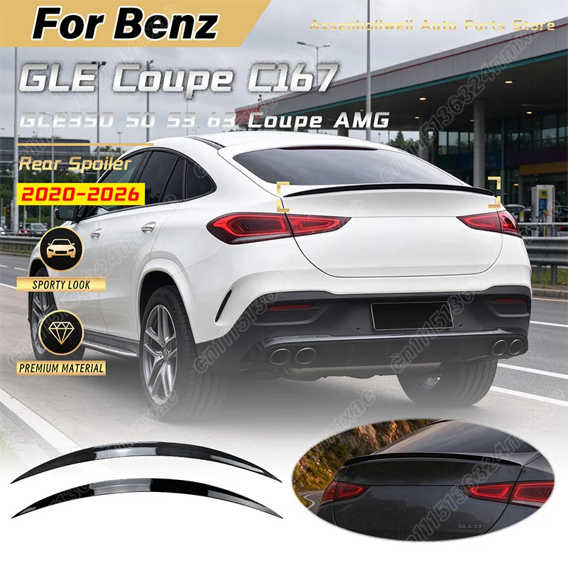 For Mercedes Benz GLE C167 GLE350 53 63 AMG 2020 2021 2022 2023 2024 2025 2026 Car Rear Spoiler Auto Roof Wing Body Mod Kit