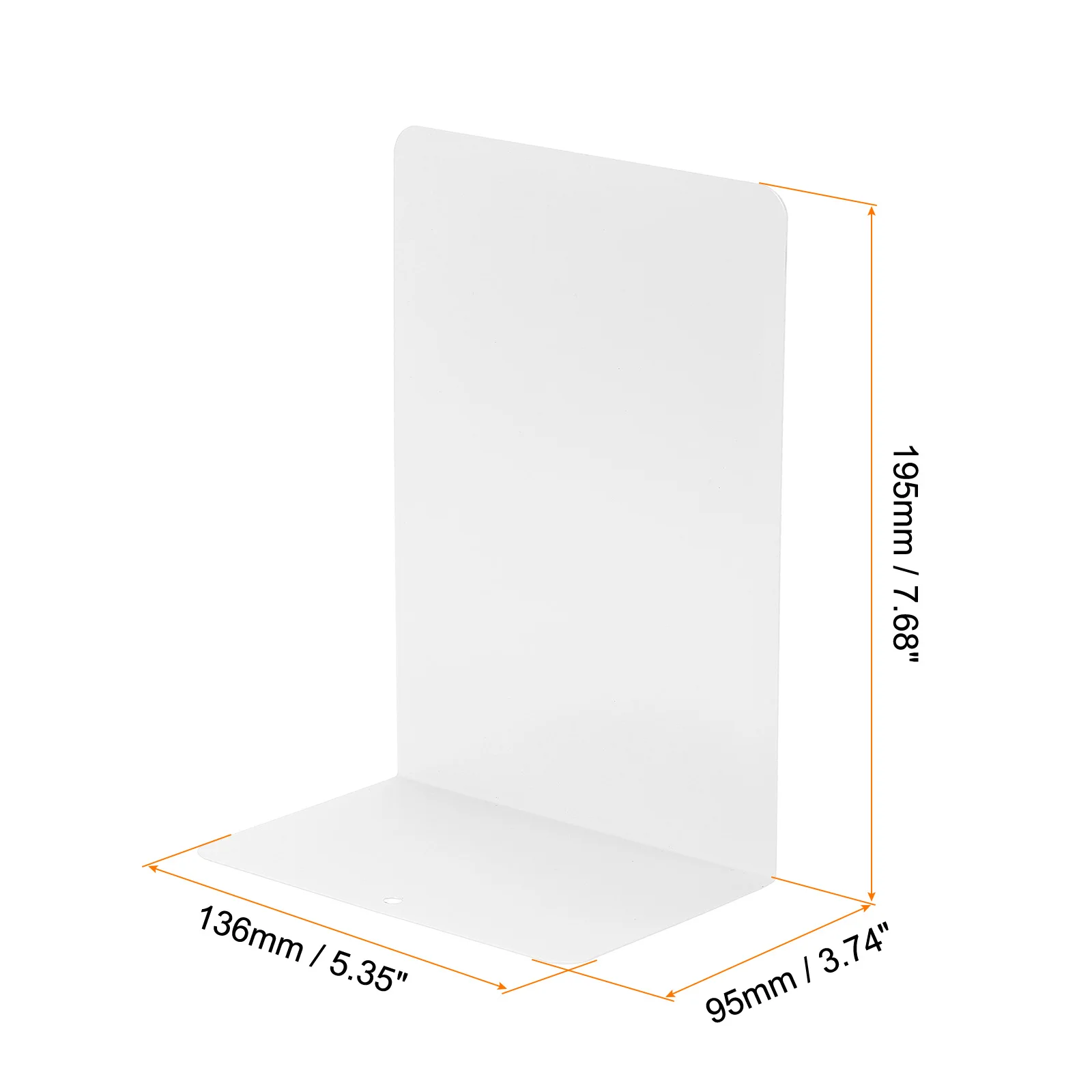 2Set Metal Bookends Book Stand Bookshelf L Shape Desktop Decorative Storage Rack Bookend Book Holder Organizer School Stationery