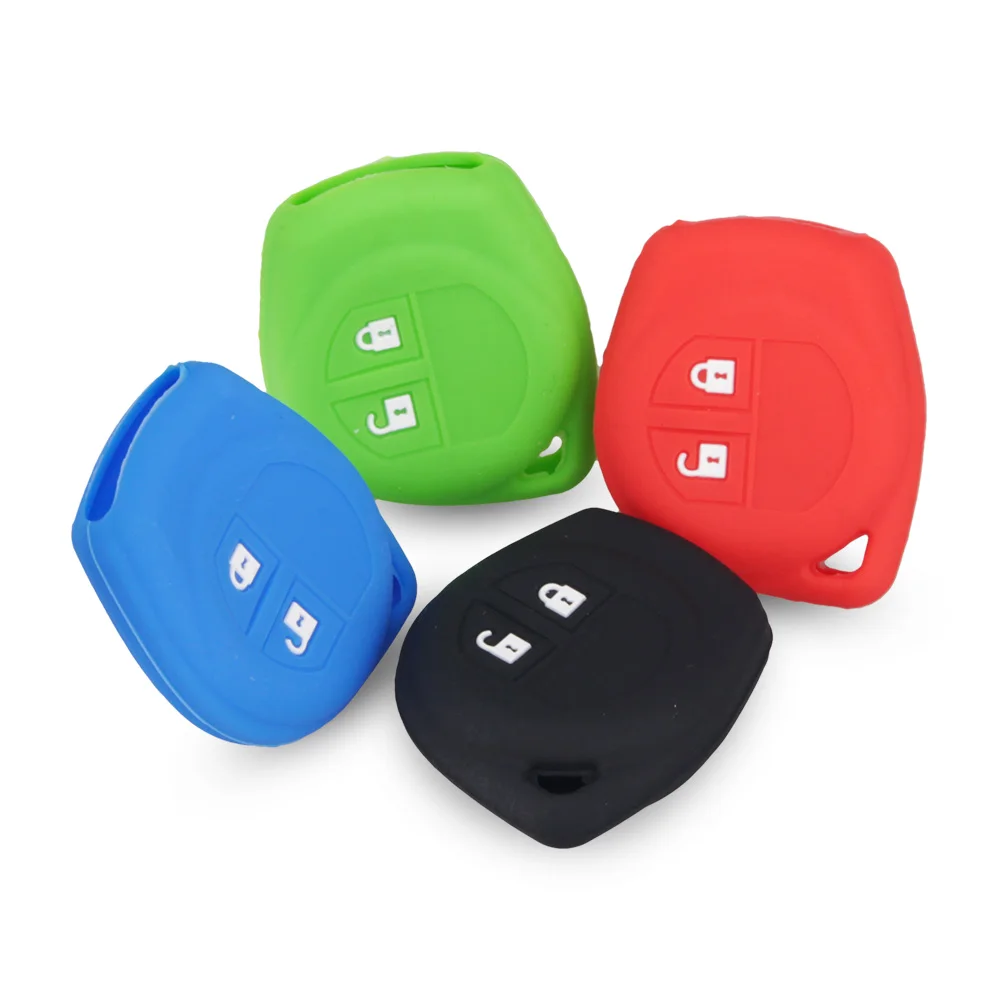 KEYYOU 2 Buttons Silicone Remote Car Key Cover Case Fob For Suzuki SX4 Swift Vitara Liana Jimny Alto Ignis Esteem Key shell