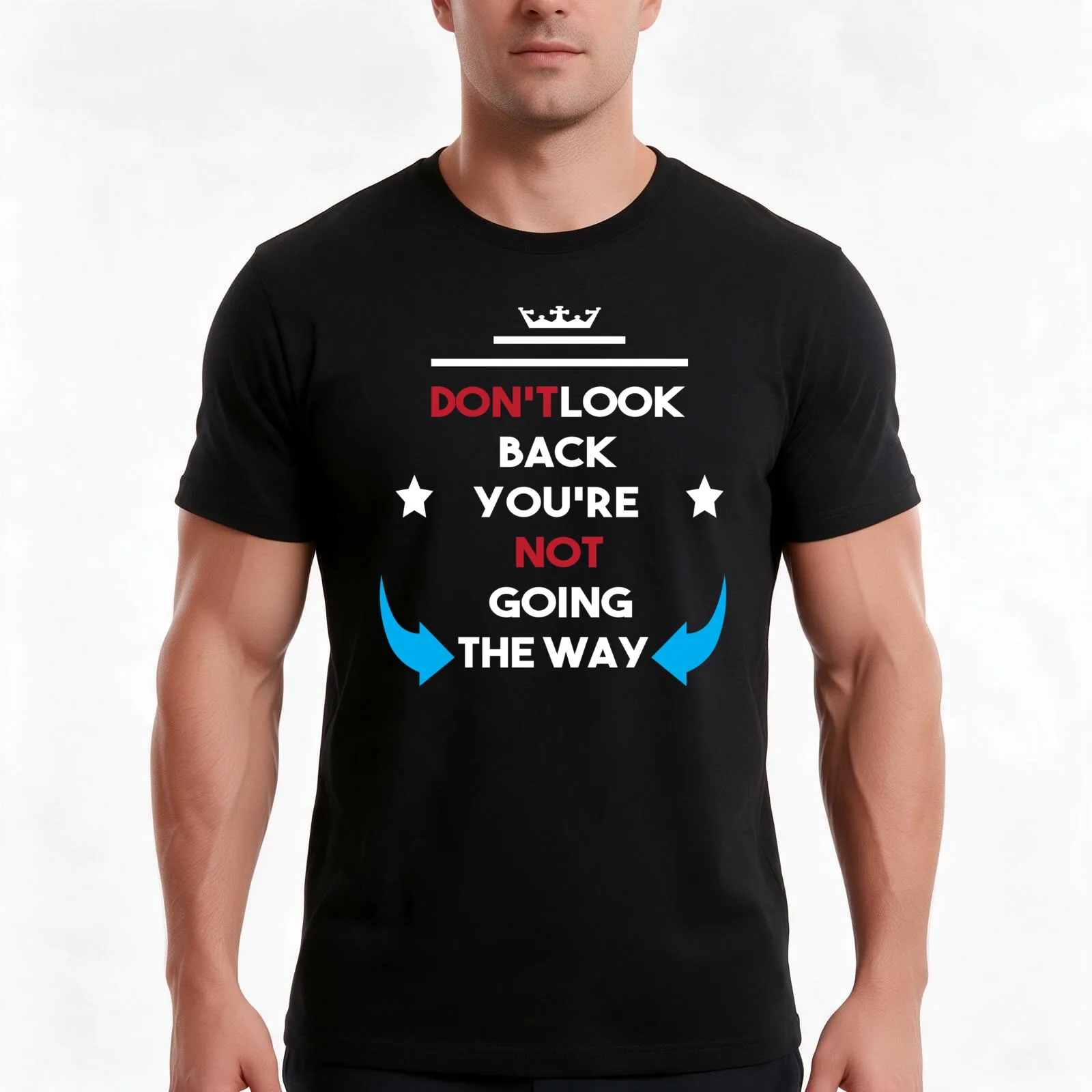 No te vayas atras, no vas por ese camino: camiseta especial, camiseta de algodón informal para el verano, camisetas de estilo urbano de corte amplio, unisex, para hombres y mujeres.