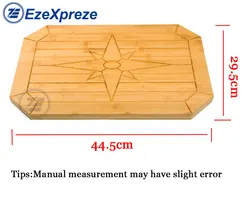 Mesa de centro de bambú para caravana, mesa de desayuno para patas, escritorio para autocaravana, Camper, remolque de viaje, accesorios de caravana, color madera, 44CM