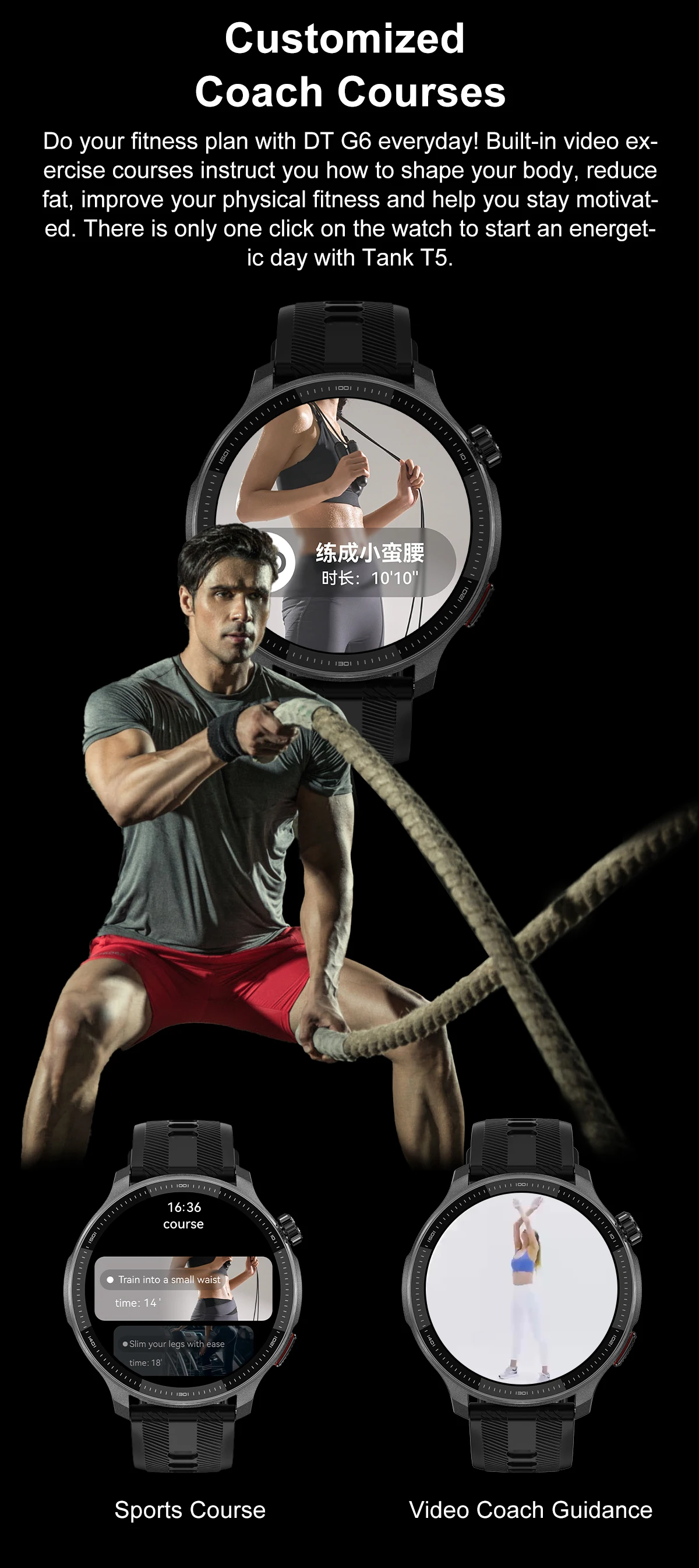Neue T-Rex3 Ultra 4GB Speicher GPS Sport-Smartwatch Offline-Karte 1,43 Zoll AMOLED-Display 3ATM Schnellladung Fitness-Anruf-Smartwatch – Detail 14