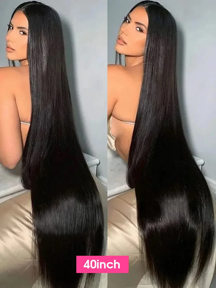 30 40Inch High Density Straight Lace Front Human Hair Wigs 13x6 HD For Women Glueless 13x4 Transparent Lace Frontal Wigs On Sale