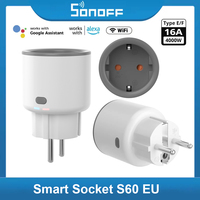 SONOFF S60 TPF EU Wifi Smart Plug 16A Current Smart Socket With Energy Monitoring Remote Control Timer Voice Control Smart Scene