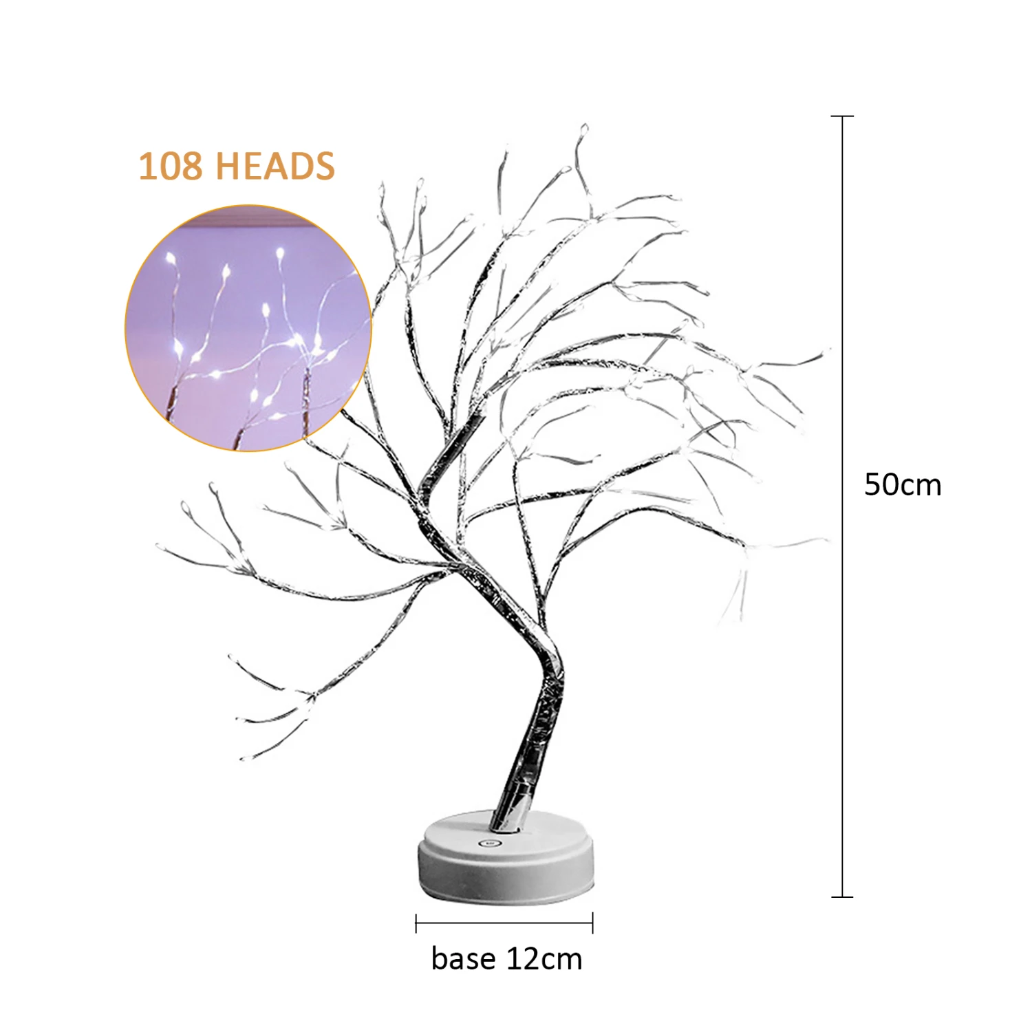 Interruptor de luz árvore Bonsai, transformar o seu espaço com mesa impressionante, adornado com 108 luzes LED brilhantes, projetá-lo, 20 ", novo