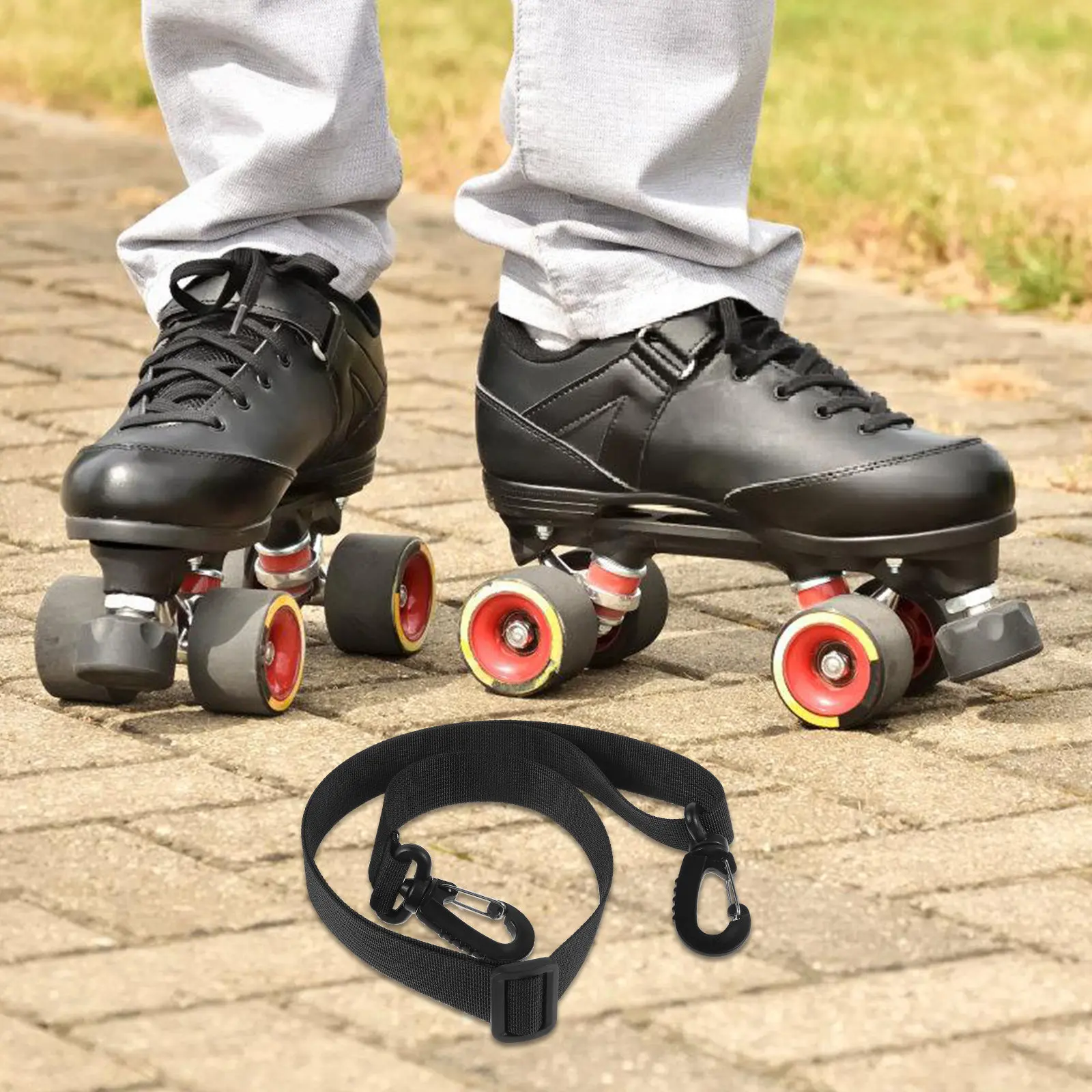 

Adjustable Ski Boot Strap Ski Boots Carrier Strap for Skis Snowboards Ice Skates Roller Skates Shoulder Hand Carrying Leash