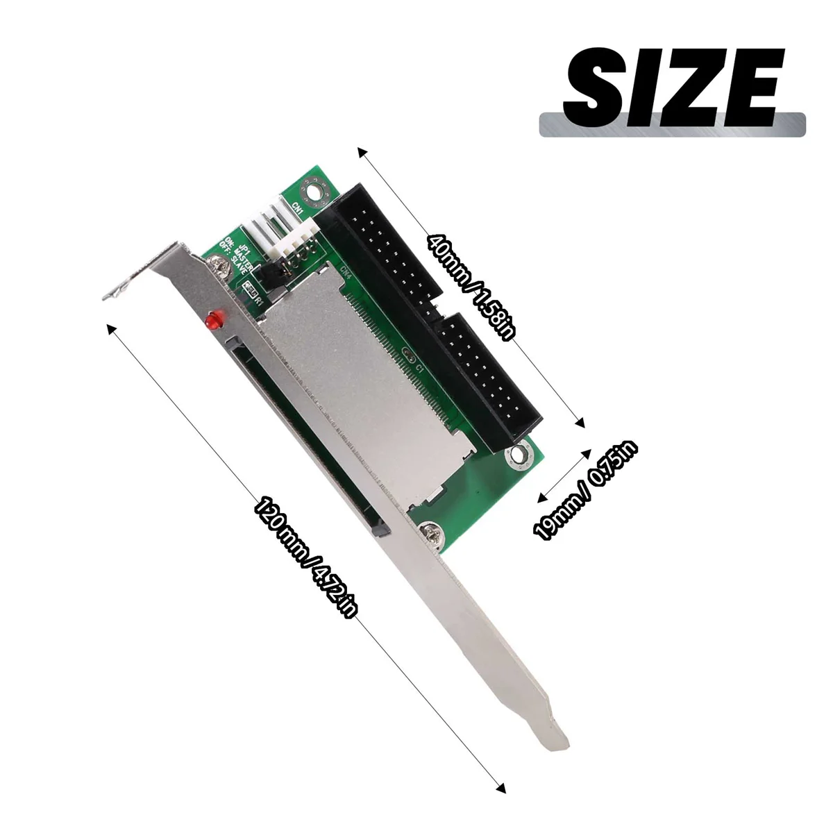 B13C40-Pin Cf Compact Flash Card Ke Panel Belakang Braket Pci Adaptor Konverter 3.5 Ide